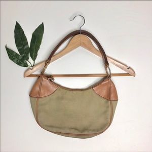 Vintage Miu Miu Canvas Shoulder Leather Bag Purse